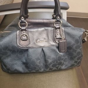 Coach purse in a gorgeous slate shimmer gray colors